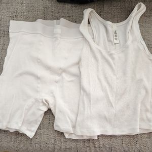 Skims cotton rib boxer and tank